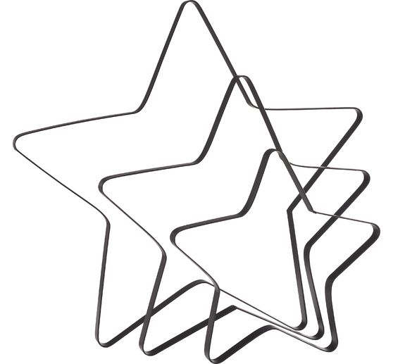 Metal ring star "Auri", black