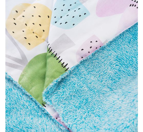 Motif fabric satin look "Colorful mushrooms"