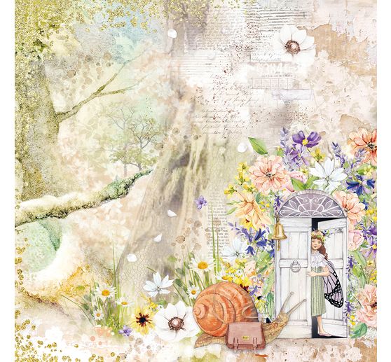 Scrapbook paper "Enchanted Land"