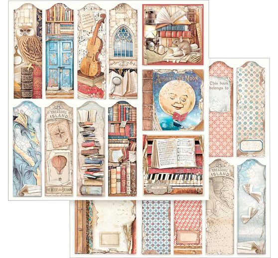Scrapbook block "Vintage Library"