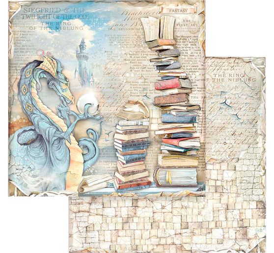 Scrapbook block "Vintage Library"