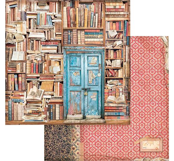 Scrapbook block "Vintage Library"