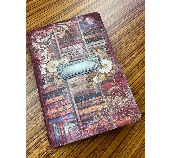 Motif straw silk "Vintage Library Flowers"