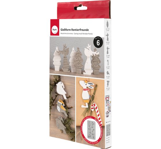 Silicone casting mould "Reindeer friends"