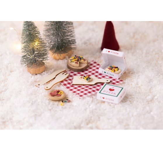 Mini Craft kit elf door "Pizza"