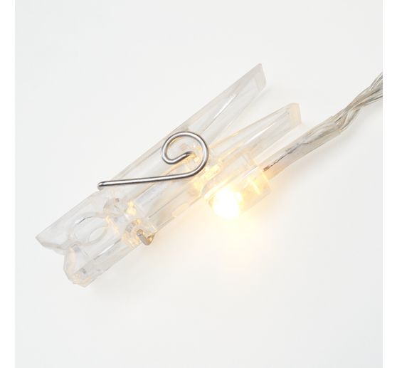 LED light chain with 24 clips