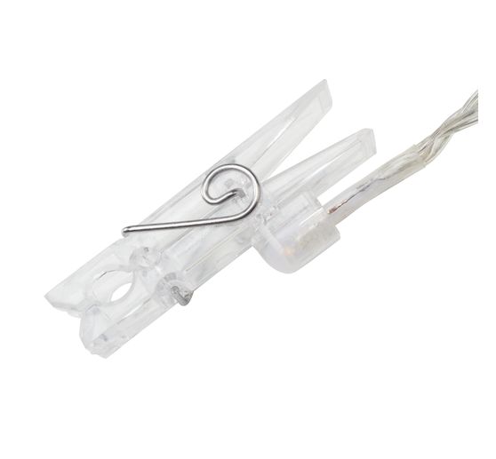 LED light chain with 24 clips