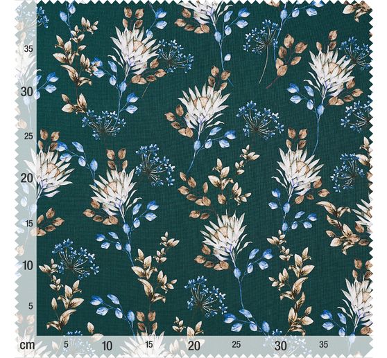 Cotton fabric "Brilliant" bright flowers