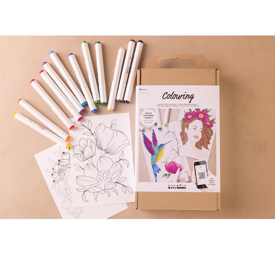 Starter set coloring "drawing marker"