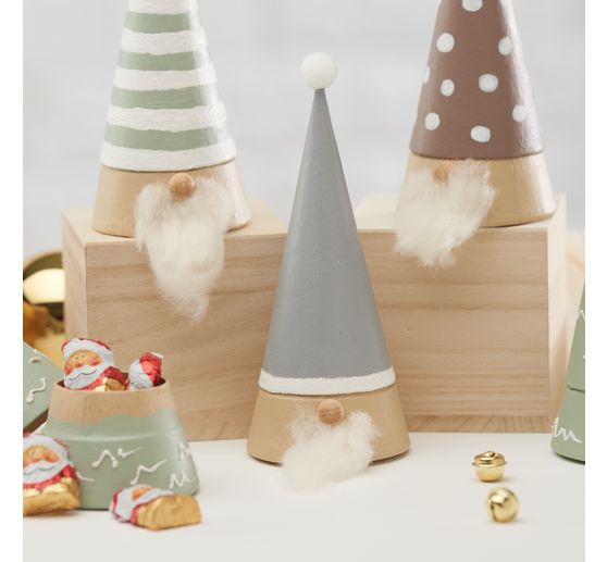 Mezze sfere in legno VBS senza perforazione, 10 pezzi