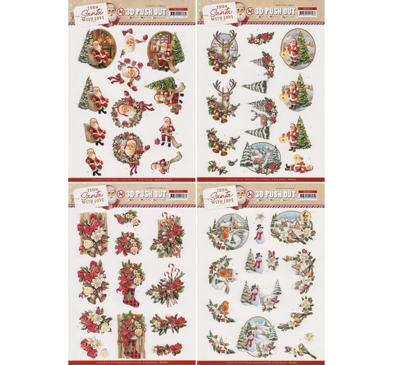 3D punched sheet set "From Santa with love"