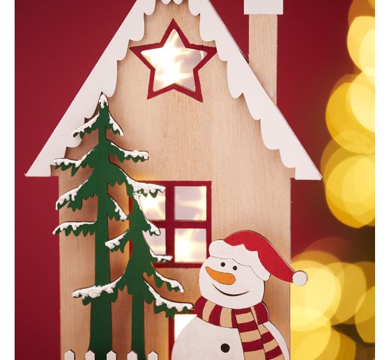 VBS Kit di montaggio in legno "Pupazzo di neve della casa invernale".