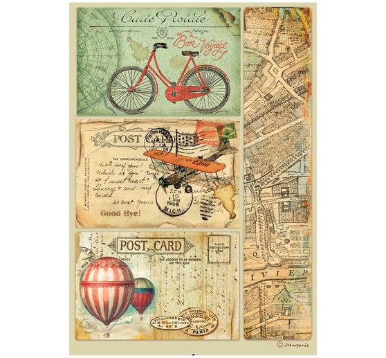 Motif straw silk assortment "Around the World", Set of 6