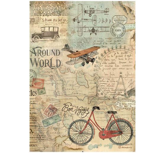 Motif straw silk assortment "Around the World", Set of 6