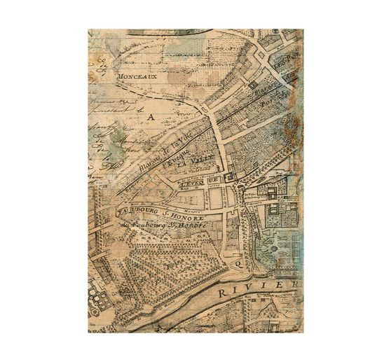 Sfondi in seta di paglia con motivi "Around the World", set da 8