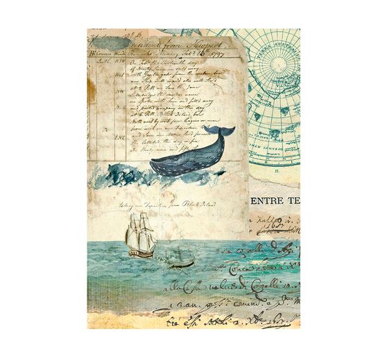 Sfondi in seta di paglia con motivi "Around the World", set da 8