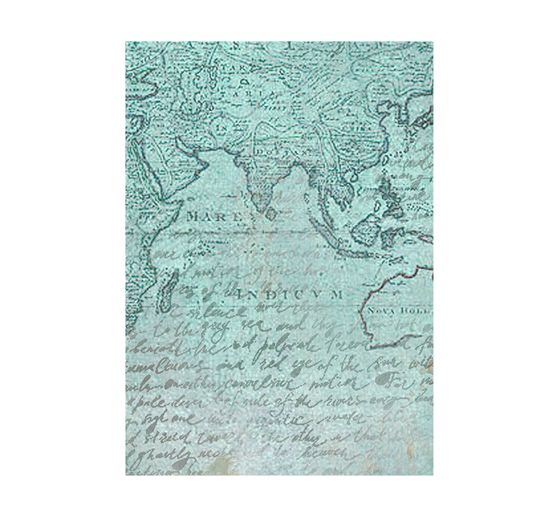 Sfondi in seta di paglia con motivi "Around the World", set da 8