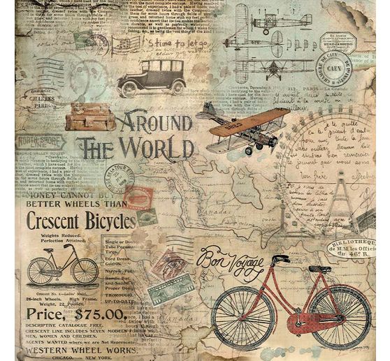 Blocco di scrapbook "Intorno al mondo