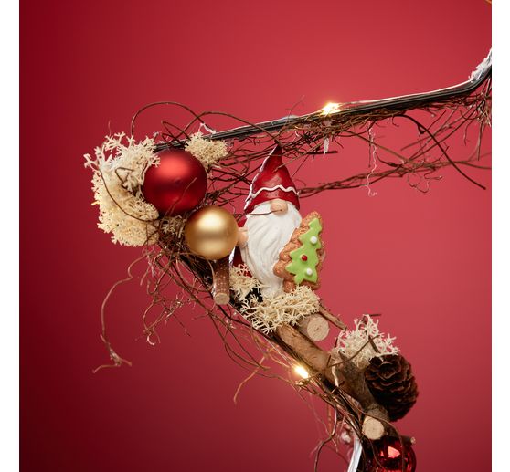 Christmas balls made of glass on wire, 36 pieces, Ø 20 / 25 / 30 mm