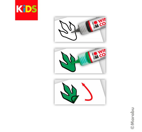 Marabu KiDS Window Color Set "Dinosaur"