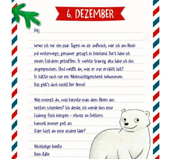 Book "24 Briefe vom Weihnachtswichtel Adventskalenderbuch"