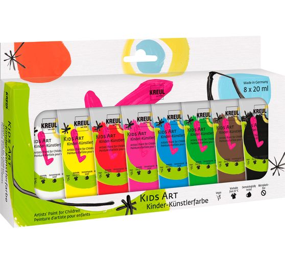 KREUL Kids Art Colore per artisti per bambini, 8 x 20 ml