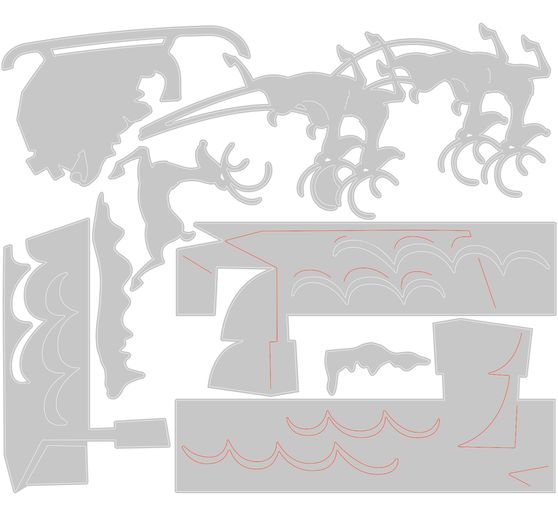 Sizzix Thinlits Punching template "Reindeer Sleigh by Tim Holtz"