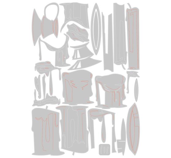 Sizzix Thinlits Punching template "Candleshop Colorize by Tim Holtz"