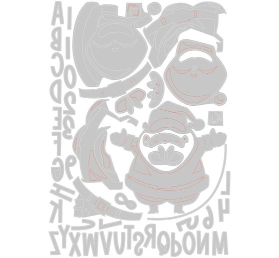 Sizzix Thinlits Punching template "Santa Greetings Colorize by Tim Holtz"