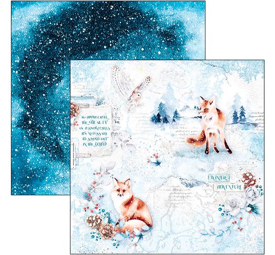 Scrapbook paper "Winter Journey"