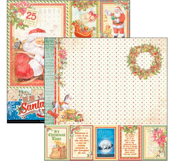 Scrapbook paper "Dear Santa"