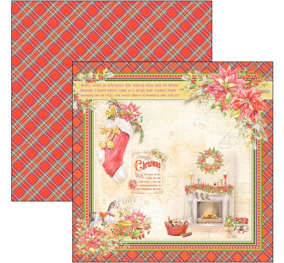 Scrapbook paper "Dear Santa"