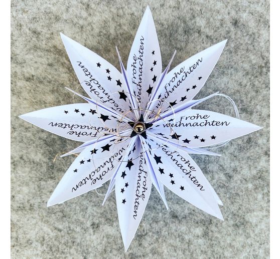 Silicone stamp for folding star medium "Frohe Weihnachten"