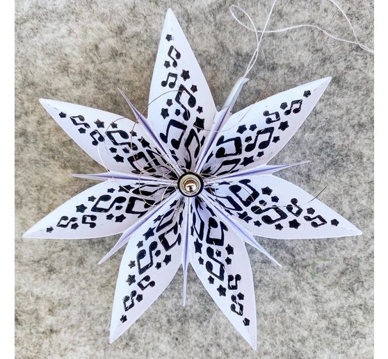 Silicone stamp for folding star medium "Frohe Weihnachten"