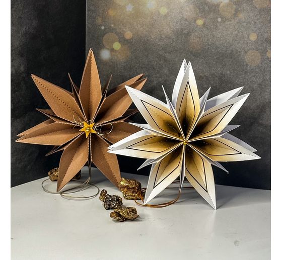 Silicone stamp for folding star medium "Frohe Weihnachten"