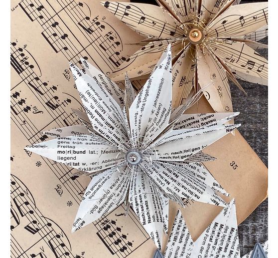 Stella pieghevole "Medium" con sagoma di punzonatura