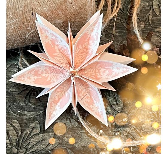 Silicone stamp for folding star small "Christmas"