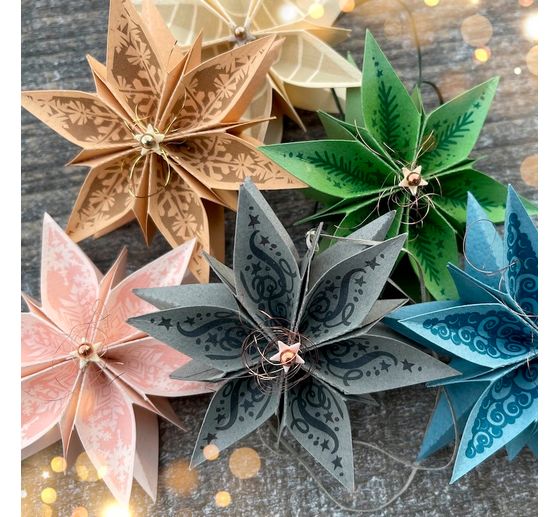 Silicone stamp for folding star small "Christmas"