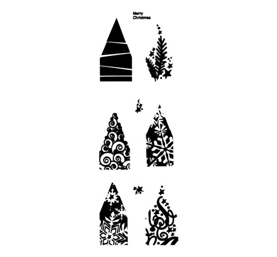 Silicone stamp for folding star small "Christmas"