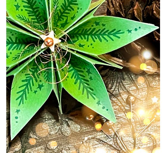 Silicone stamp for folding star large "Christmas"