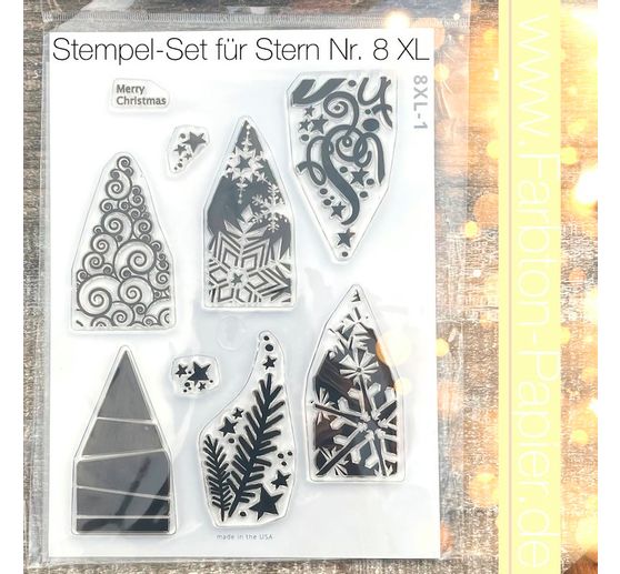 Silicone stamp for folding star large "Christmas"