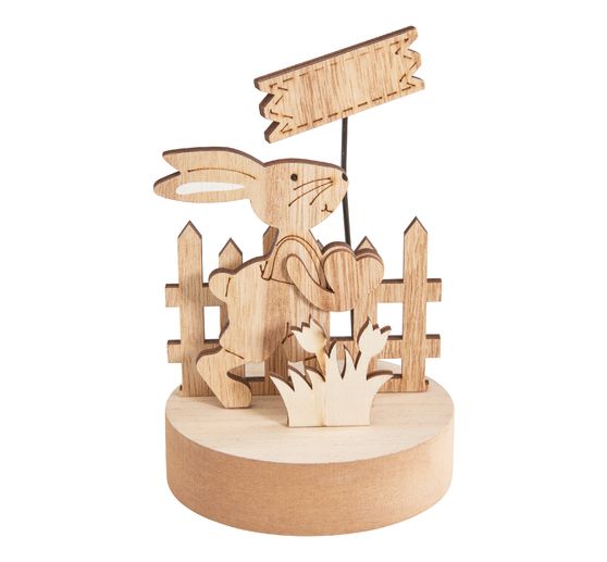 Kit di montaggio in legno "Coniglietto con cartello" della VBS