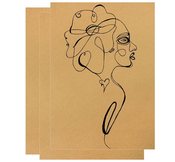 Drawing cardboard assortment "Vintage & Grey Line"