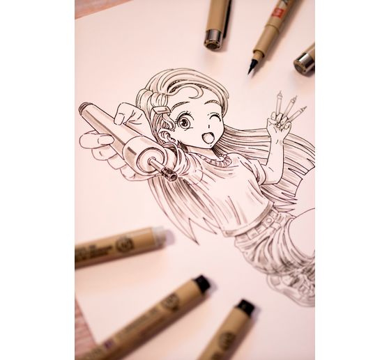 Sakura Pigma Micron "Manga Collection", set of 3, Black