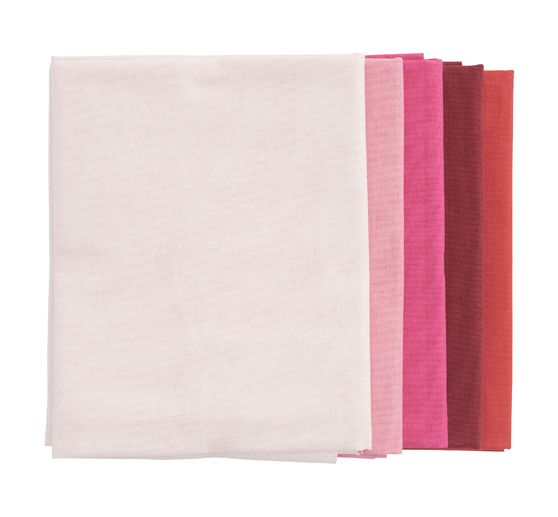 Fabric package patchy uni "Pink-Red