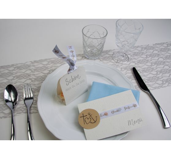 Satin ribbon "Glaube Hoffnung Liebe"