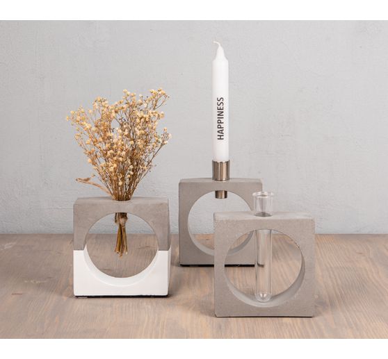 Silicone casting moulds "Vase square with circle"