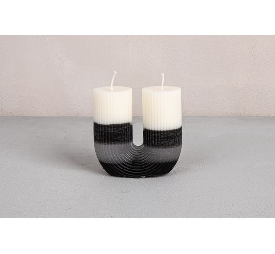 Stampo per colata in silicone "Candela scanalata a forma di U