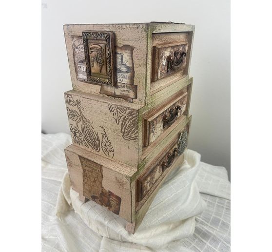 Assortimento di seta di paglia con motivi "Caffè e cioccolato".