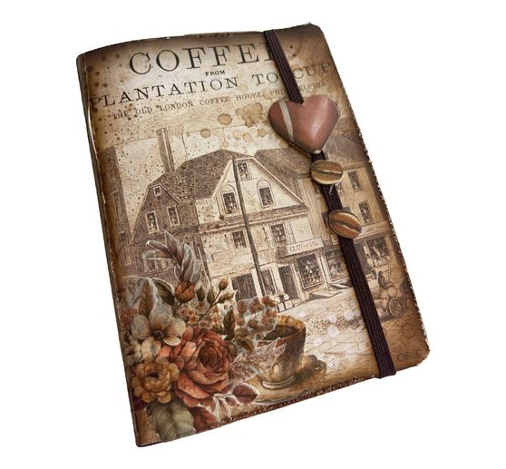 Sfondi in seta di paglia con motivi "Caffè e cioccolato".